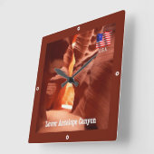 zUS191 ANTELOPE CANYON, Arizona, Amerika, Quadratische Wanduhr (Winkel)