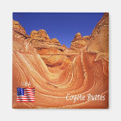 zUS194 COYOTE BUTTES, Arizona, Amerika, Kühlschran Magnet (Vorne)