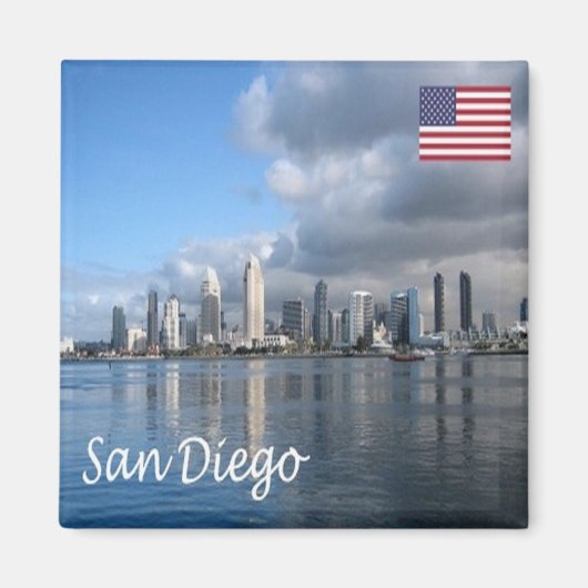 zUS203 SAN DIEGO, Skyline, Kalifornien, Kühlschran Magnet (Vorne)