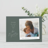 Zusammen 2021 neutrale Weihnachtskarte für das Fot Einladung (Stehend Vorderseite)