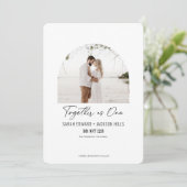 Zusammen als ein schlichtes, modernes Foto Save The Date (Stehend Vorderseite)