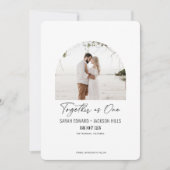 Zusammen als ein schlichtes, modernes Foto Save The Date (Vorderseite)