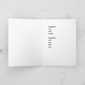 "Zusammen" Beileidskarte mit grauer Wolke und Karte (Innenseite)