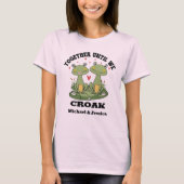 Zusammen, bis wir Croak Funny Frosch Couple Custom T-Shirt (Vorderseite)