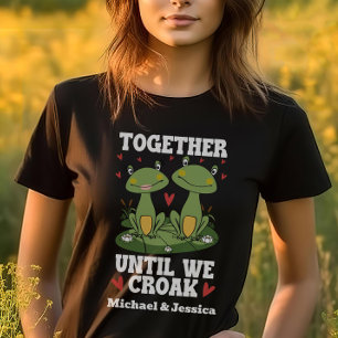 Zusammen, bis wir Croak Funny Frosch Couple Custom T-Shirt