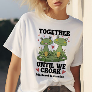 Zusammen, bis wir Croak Funny Frosch Couple Custom T-Shirt
