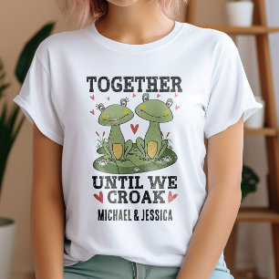 Zusammen, bis wir Retro Frosch Croak Couple Custom T-Shirt