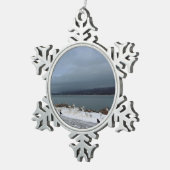 Zusammen Braving den Sturm Schneeflocken Zinn-Ornament (Rechts)