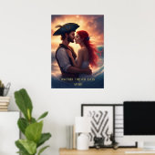 Zusammen durch jeden Sturm Romantische Piraterie Poster (Heimbüro)