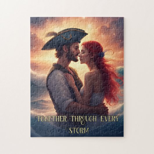 Zusammen durch jeden Sturm Romantische Piraterie Puzzle (Vertikal)