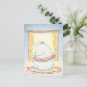 Zusammen ein Eisbär und eine sonnige Wasserfarbe Postkarte (Stehend Vorderseite)