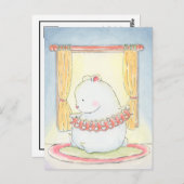 Zusammen ein Eisbär und eine sonnige Wasserfarbe Postkarte (Vorne/Hinten)