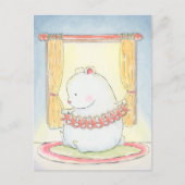 Zusammen ein Eisbär und eine sonnige Wasserfarbe Postkarte (Vorderseite)