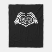 Zusammen ein Herz aus Skeleton Hands Classic Fleecedecke (Vorderseite)