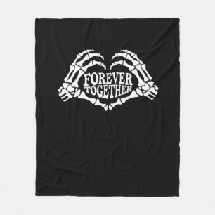 Zusammen ein Herz aus Skeleton Hands Classic Fleecedecke