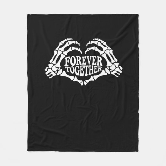 Zusammen ein Herz aus Skeleton Hands Classic Fleecedecke (Vorderseite)