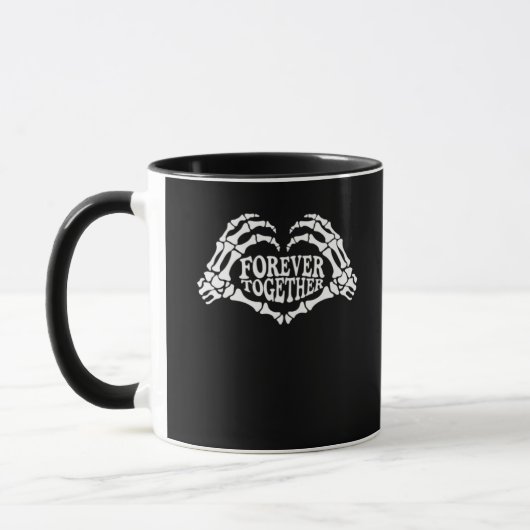 Zusammen ein Herz aus Skeleton Hands Classic Tasse (Links)