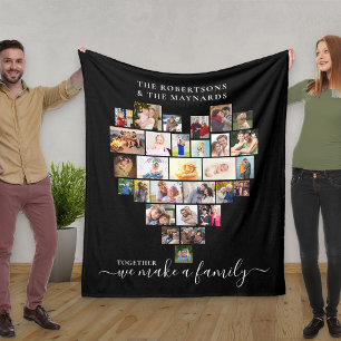 Zusammen ergeben wir ein Familienherz 29 Foto-Coll Fleecedecke