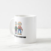Zusammen ewig Cartoon Funny Mug Kaffeetasse (Vorderseite Links)