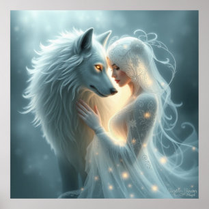 Zusammen Fantasy Digital Art Print Poster