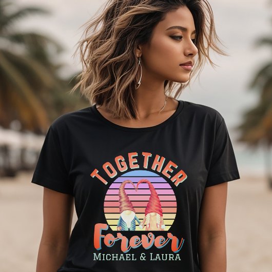 Zusammen Forever Gnome Couple T-Shirt