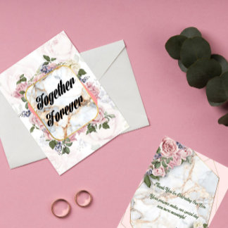Zusammen Forever Pink Hochzeits-Einladung | Romant Einladung