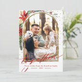 Zusammen Foto Arch Weihnachtskarte Feiertagskarte (Stehend Vorderseite)