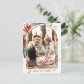Zusammen Foto Arch Weihnachtskarte Feiertagspostkarte (Stehend Vorderseite)