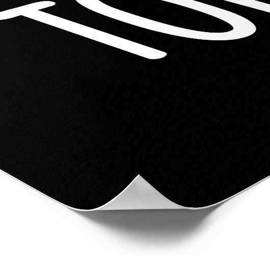 Zusammen Funny BIg Toe Pun Dark BG Poster (Ecke)