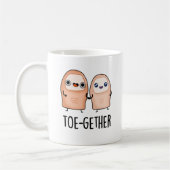 Zusammen Funny BIg Toe Pun Kaffeetasse (Links)