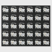 Zusammen Funny Tooth Pun Dark BG Geschenkpapier (Flach)