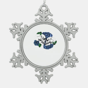 Zusammen für immer - bis der Tod uns tut Schneeflocken Zinn-Ornament