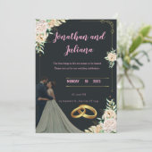 Zusammen für immer - Die Hochzeit von Sarah & Ahme Ankündigung (Stehend Vorderseite)