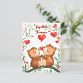 Zusammen für immer feiertagspostkarte (Stehend Vorderseite)