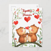 Zusammen für immer feiertagspostkarte (Vorne/Hinten)