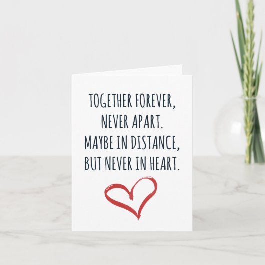 Zusammen für immer Karte (Vorderseite)