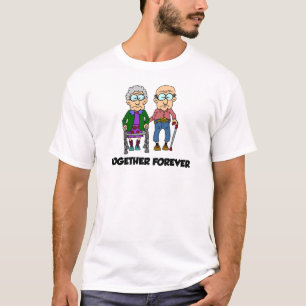Zusammen für immer lustige Cartoon-Alterspaar T-Shirt