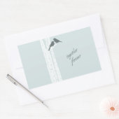 Zusammen für immer rechteckiger aufkleber (Umschlag)