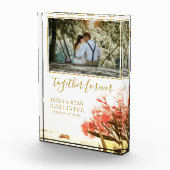 Zusammen für immer Script Oleander Floral Hochzeit Fotoblock (Rechts)