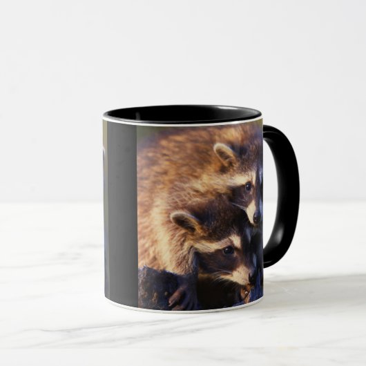 Zusammen für immer Waschbären Tasse (VorderseiteRechts)