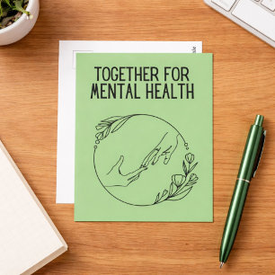Zusammen für psychische Gesundheit Postkarte