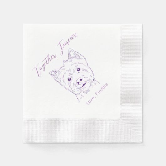 Zusammen Furever Terrier Wedding Napkins Serviette (Vorderseite)