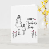 Zusammen gehen Mutter Karte (Gelbe Blume)