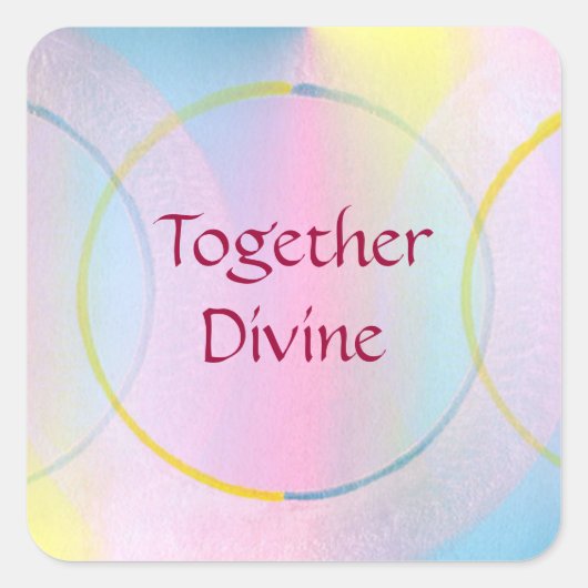 Zusammen göttliche Affirmationskleber Quadratischer Aufkleber (Vorderseite)