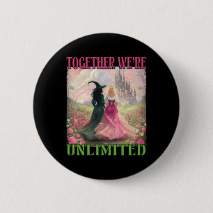 Zusammen Hexen unbegrenzt rosa grüne Hexe Hallow Button