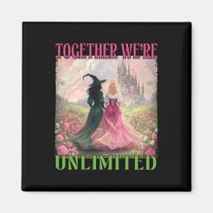 Zusammen Hexen unbegrenzt rosa grüne Hexe Hallow Magnet