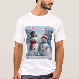 Zusammen im Schnee: Paare Weihnachten T-Shirt