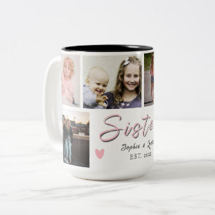 Zusammen immer, meine Schwester – Individuelle 6-F Zweifarbige Tasse