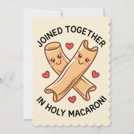 Zusammen in Heiligen Macaroni Funny Wedding Feiertagskarte