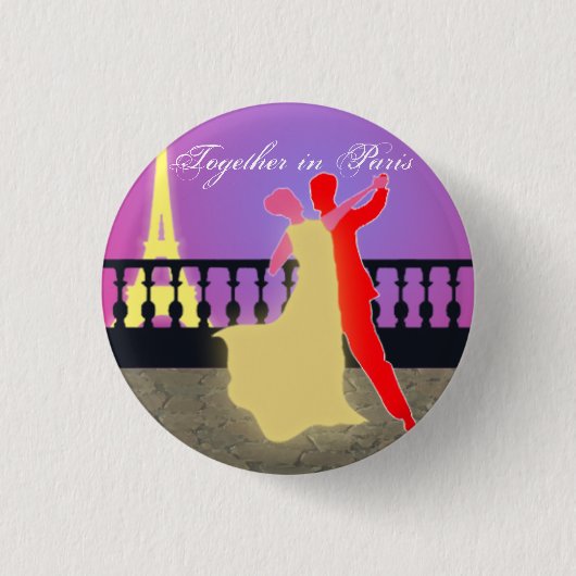 Zusammen in Paris-Buttonen Button (Vorderseite)